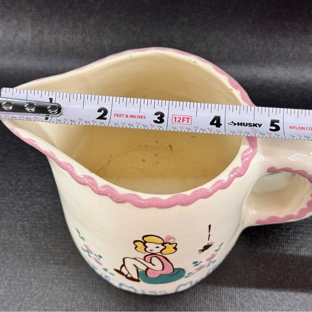 Vintage Lil Miss Muffett Ceramic Creamer Original By Dora California - Picture 7 of 7